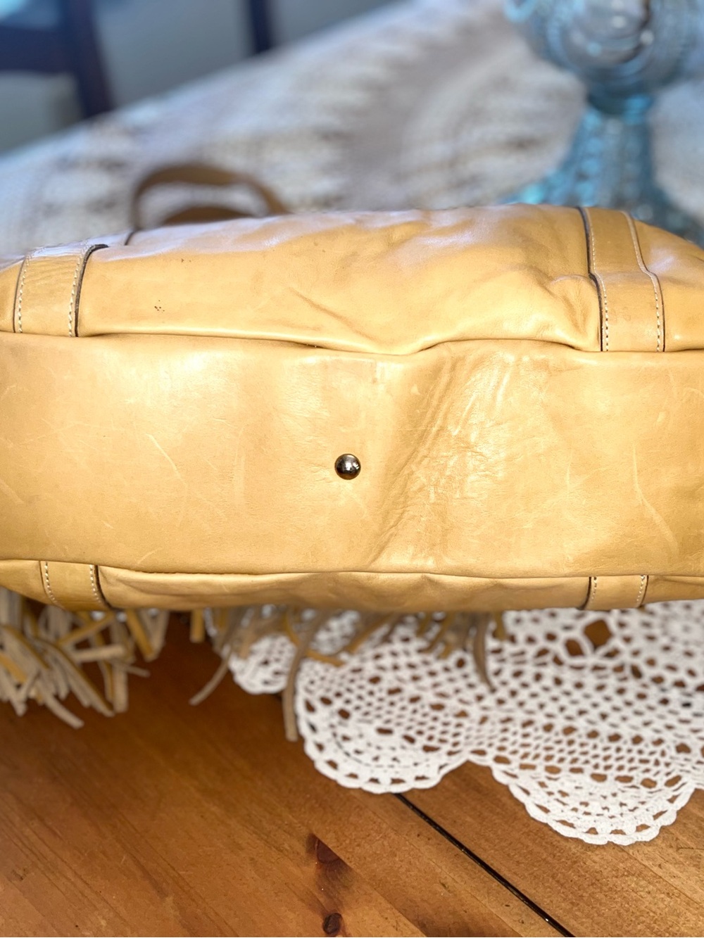 Cavalcanti Rare Large Real Leather Fringe Bag with Original Dust Bag - Picture 8 of 14
